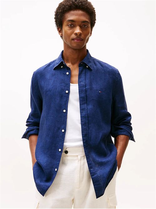 camicia uomo navy TOMMY HILFIGER | MW0MW34602DCC